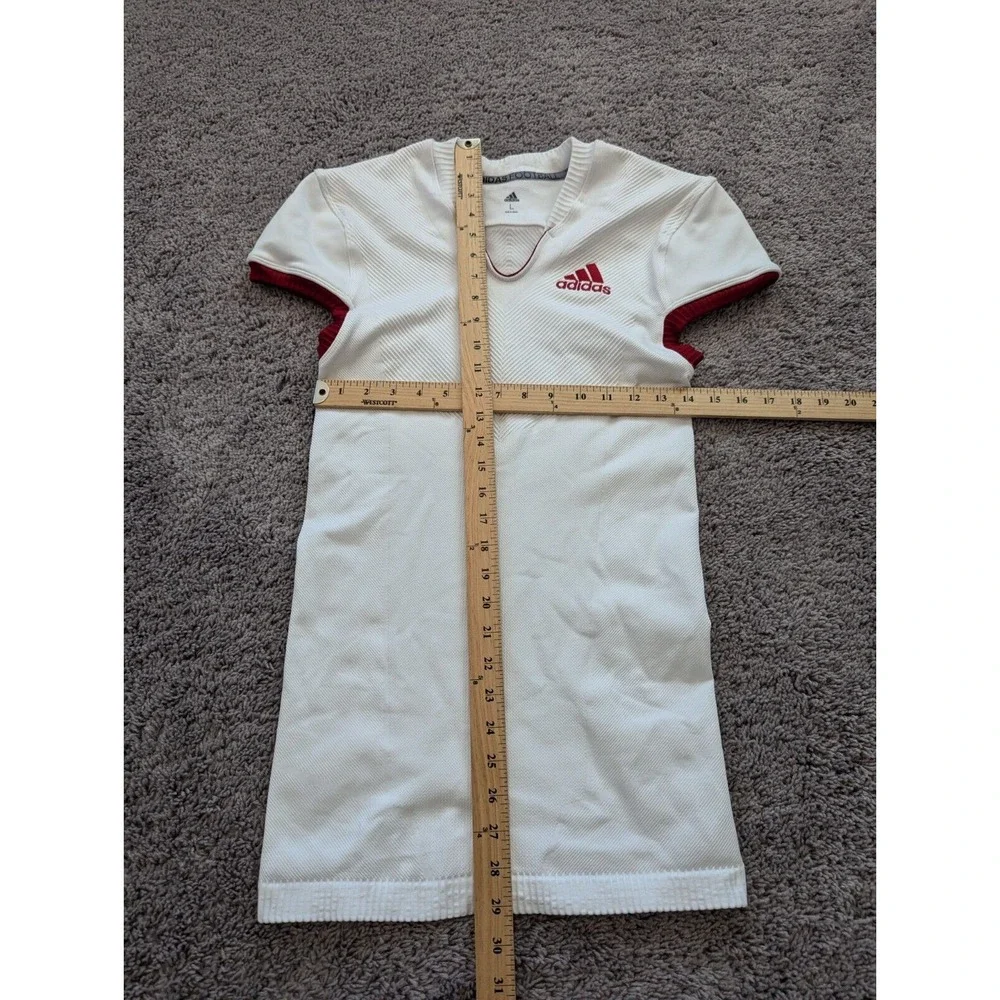 Adidas Football Jersey Mens‎ Small White CDN J Athletic Sports V-Neck